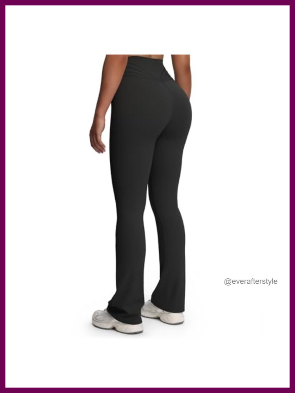 High Waisted Flare Yoga Leggings 75% Nylon 25% Spandex 4-Way Stretch